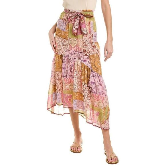 Johnny Was Dresses & Skirts - Johnny WAS River Tiered Silk-Blend Skirt Multicolor size L